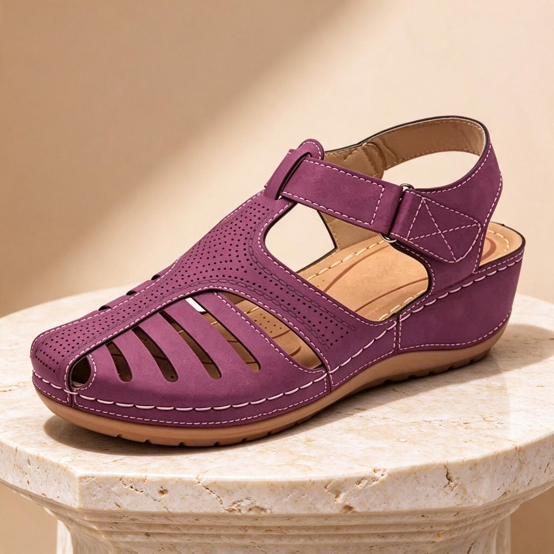 Geraldine Cushioned Comfort Sandals Purple