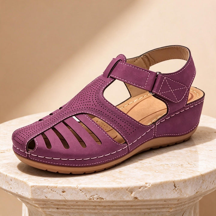 Geraldine Cushioned Comfort Sandals Purple