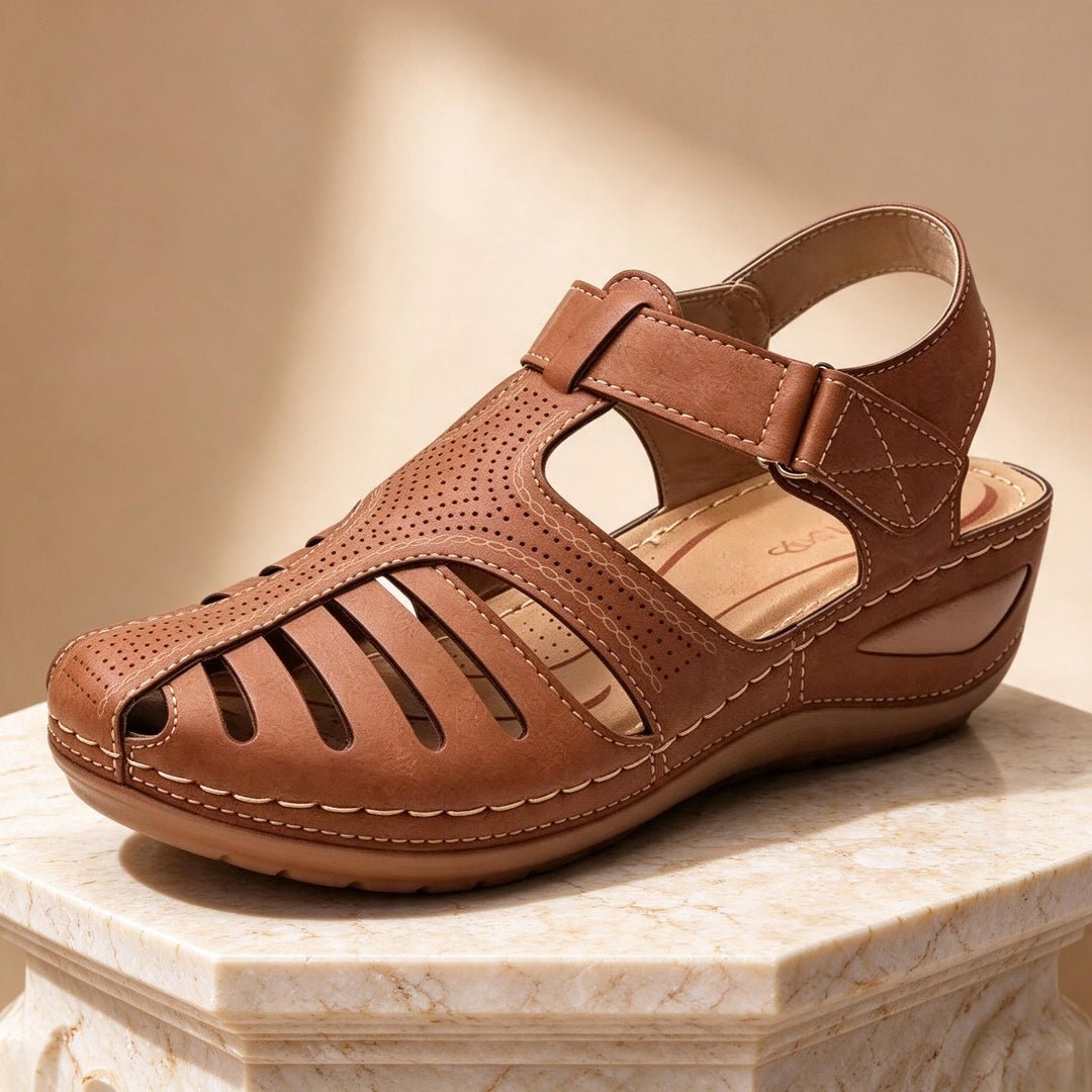 Geraldine Cushioned Comfort Sandals Brown