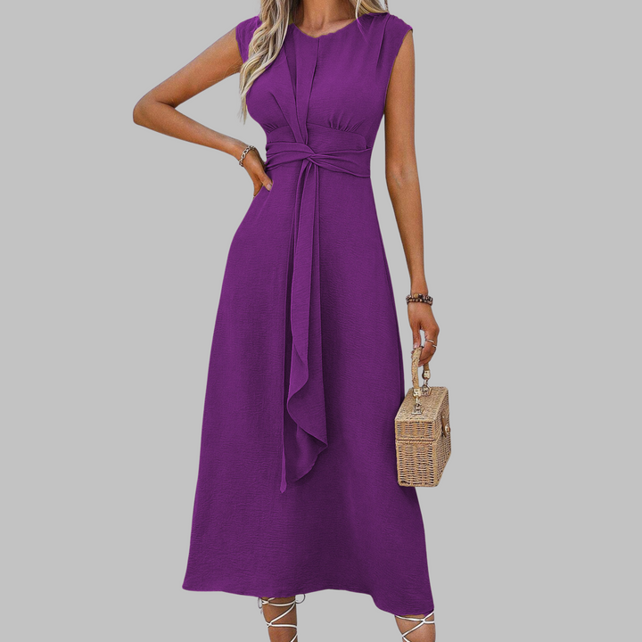 Alayna | Elegant Sleeveless Round Neck Maxi Dress