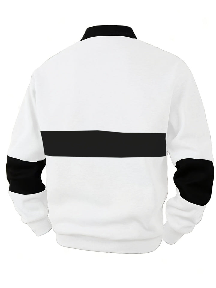 Grayson | Colour-Block Long Sleeve Polo Shirt