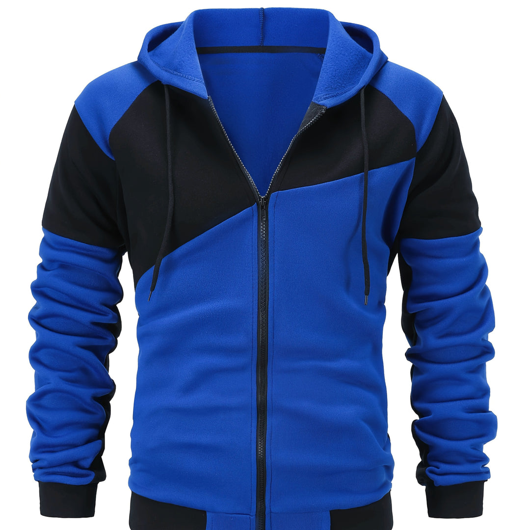 Bryce | Color Block Zip-Up Hooded Jacket