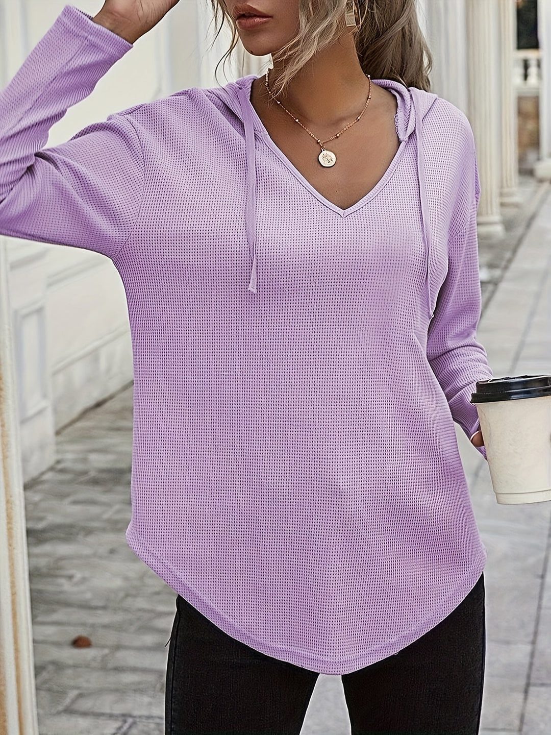 Kendra | Relaxed V-Neck Hoodie