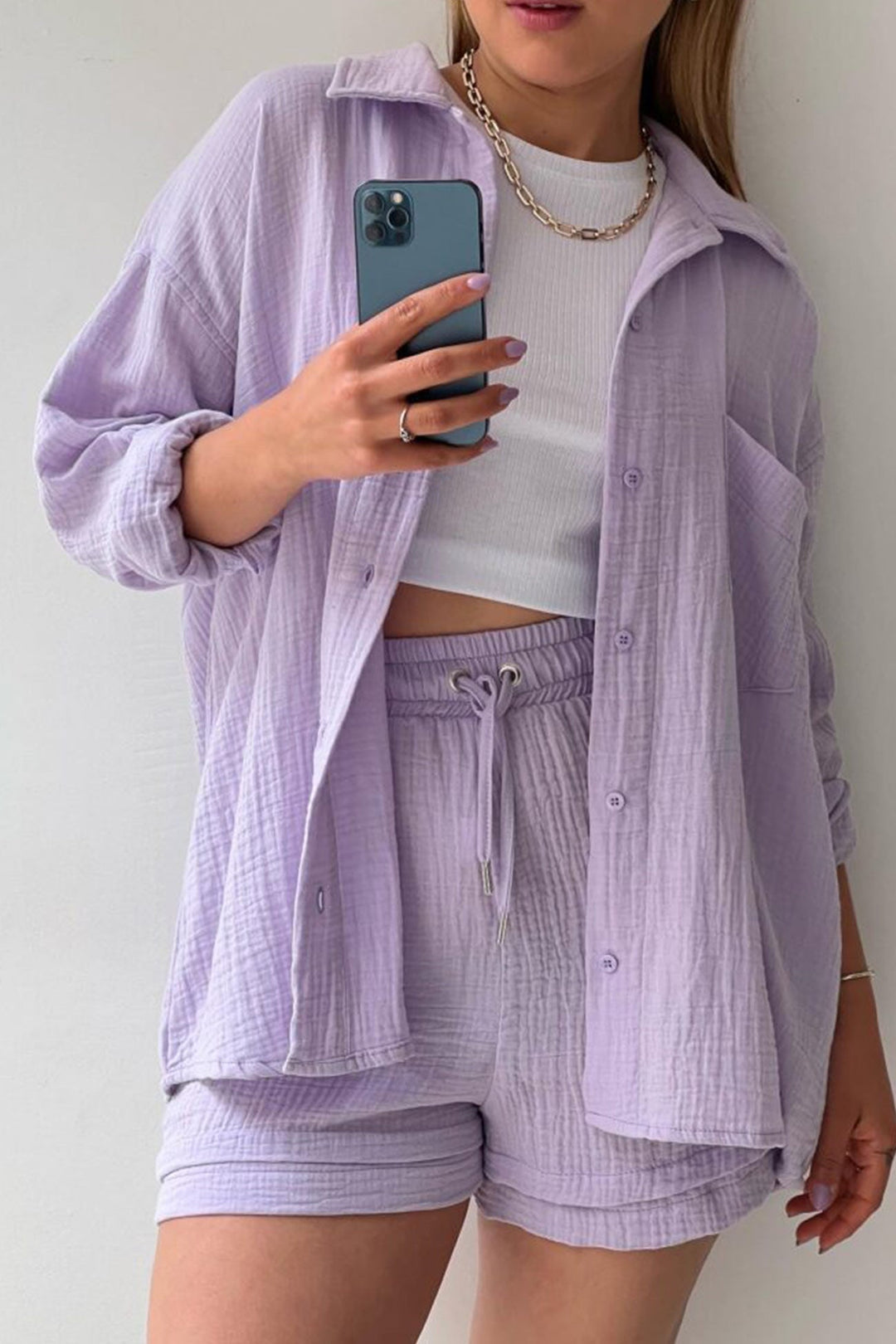 Aurora | Stylish Cardigan and Short Set