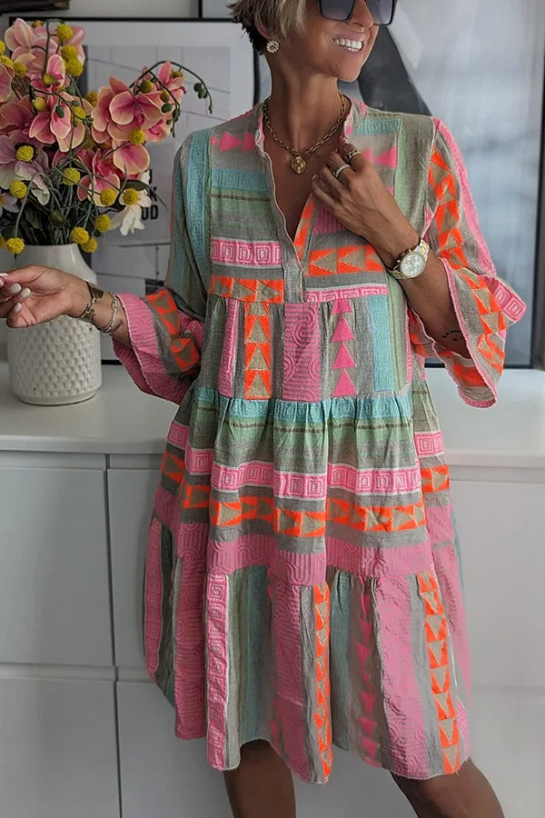 Mariah | Elegant Boho Wide Sleeve Dress