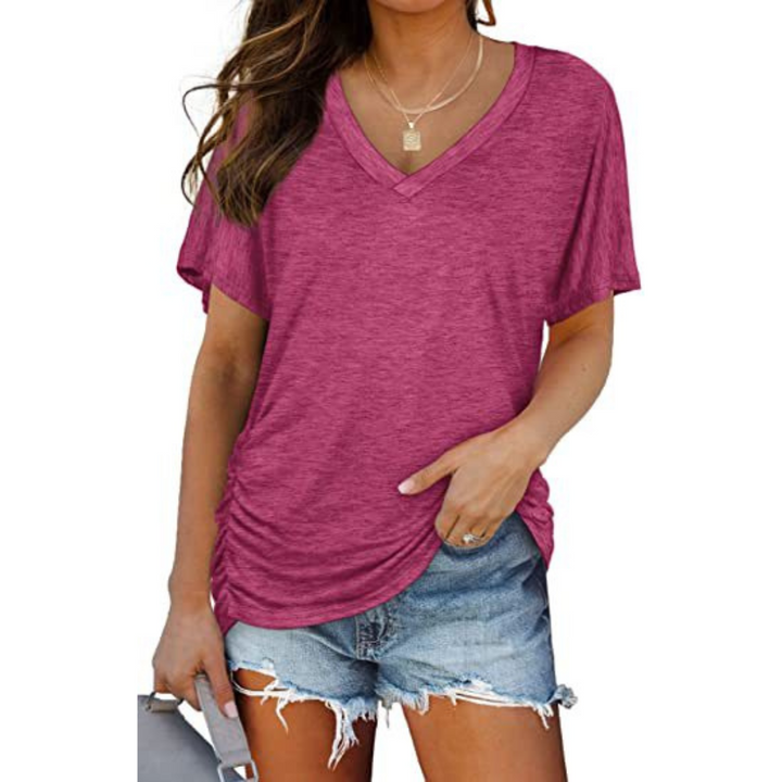 Elissa | Classic V-Neck Loose Fit Shirt