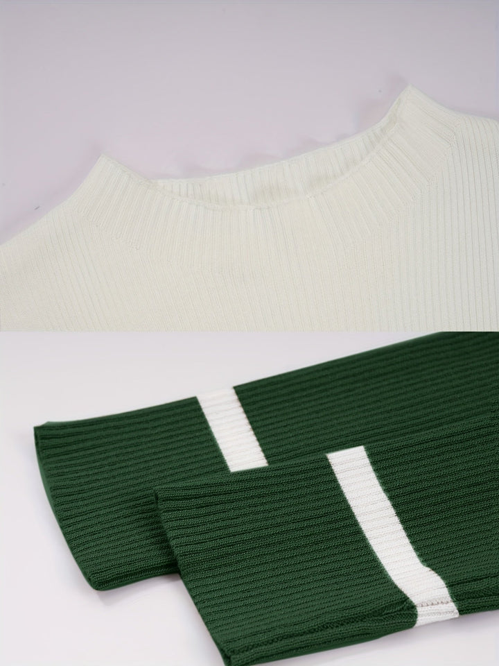 Farrah | Refined Striped Sweater Dress