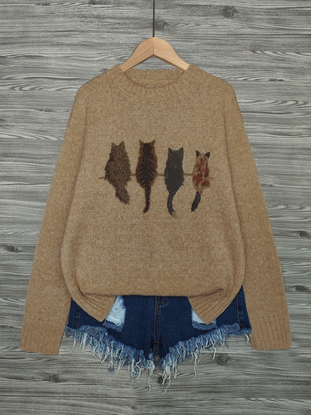 Tamara | Cozy Cat-Print Sweater