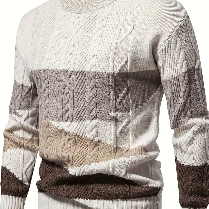Simon | Textured Colour-Block Sweater
