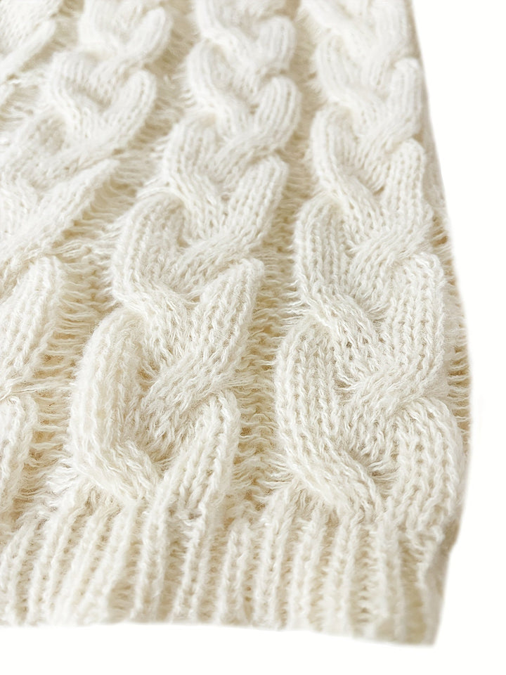 Florence | Relaxed Cable-Knit V-Neck Sweater