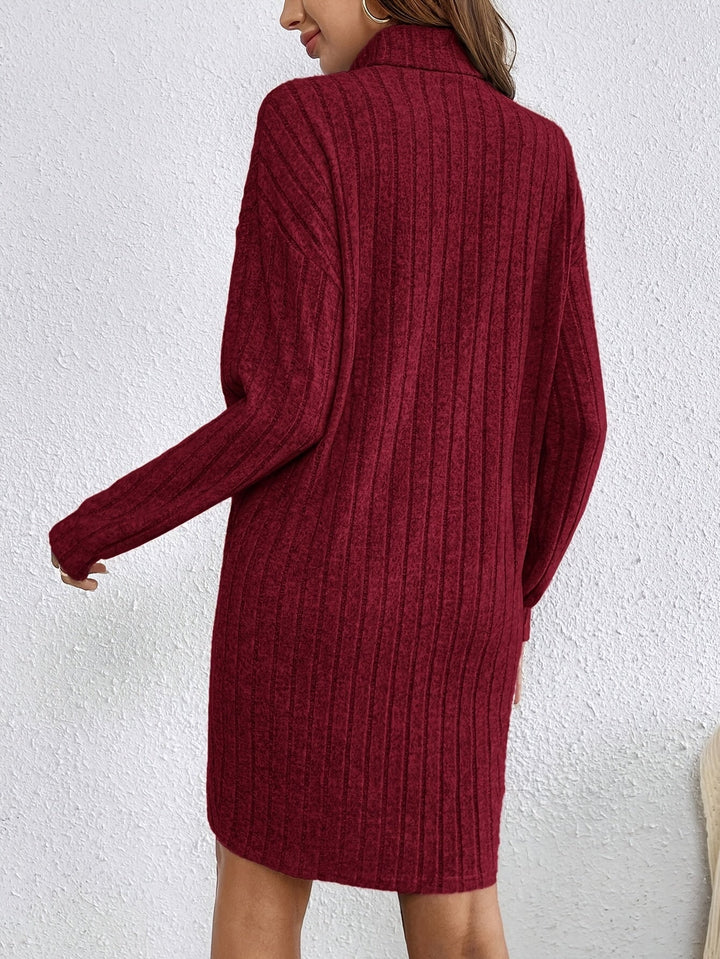 Florence | Ribbed Turtleneck Sweater Dress
