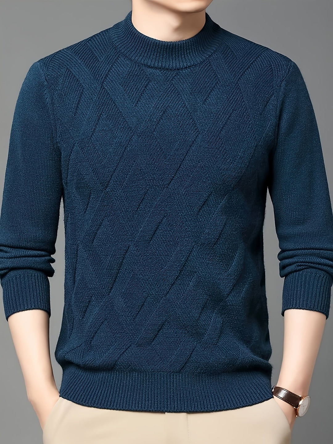 Ellis | Textured Mock-Neck Sweater
