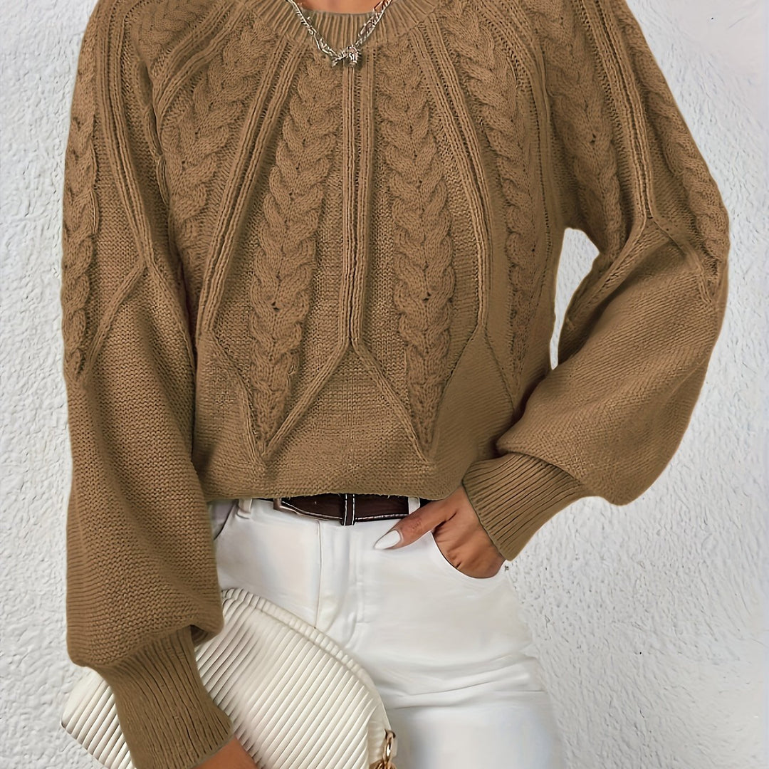 Cassidy | Cable-Knit Round-Neck Sweater