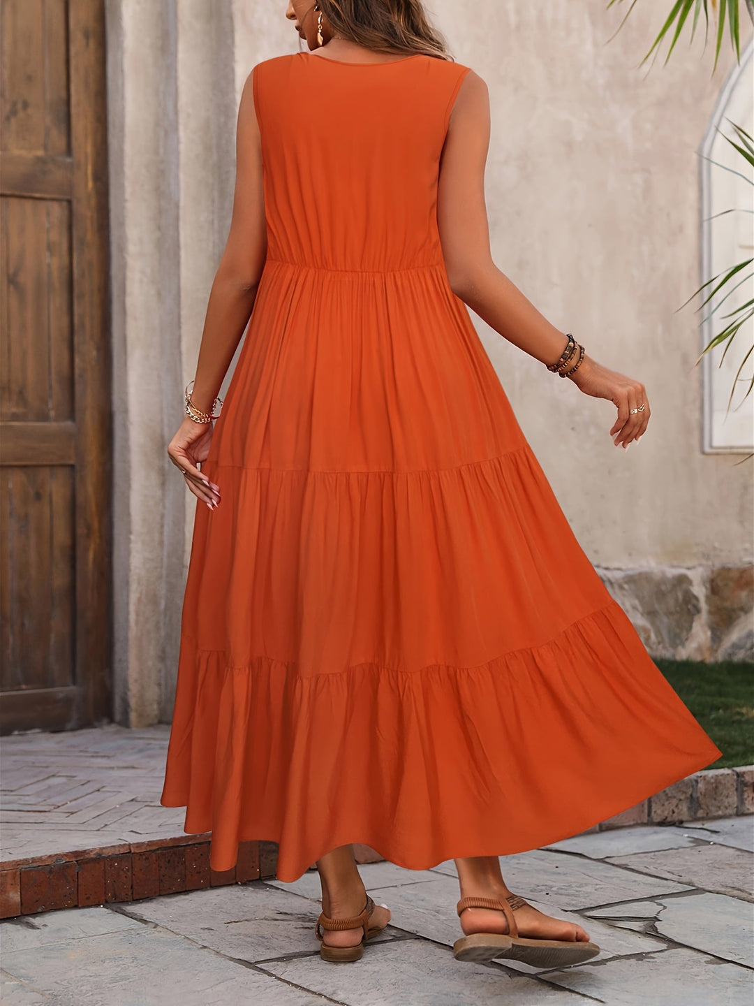 Rosalyn | Tiered Sleeveless Maxi Dress