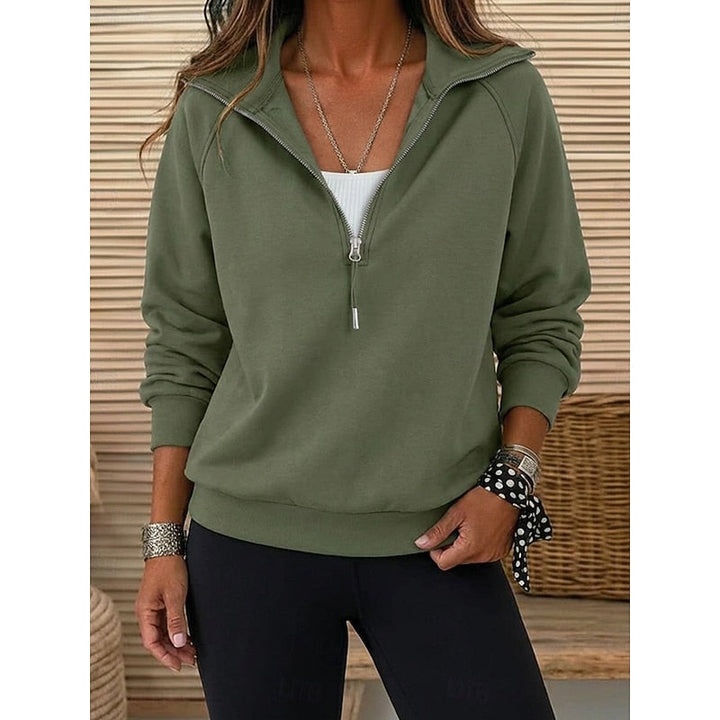 Cassandra | Quarter-Zip Lapel Sweatshirt