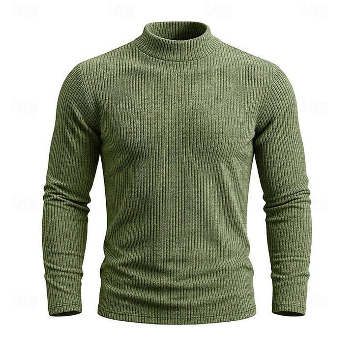 Callahan | Ribbed Mock-Neck Top