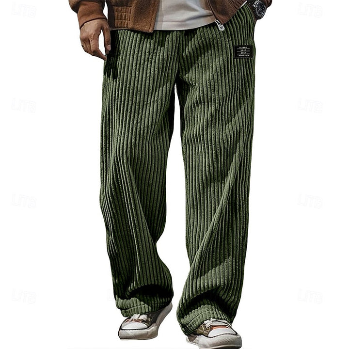 Bryson | Relaxed Ribbed Wide-Leg Pants