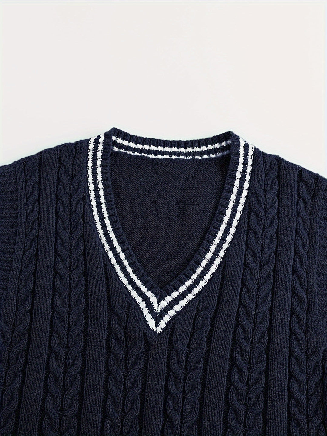 Gideon | Cable-Knit V-Neck Sweater Vest