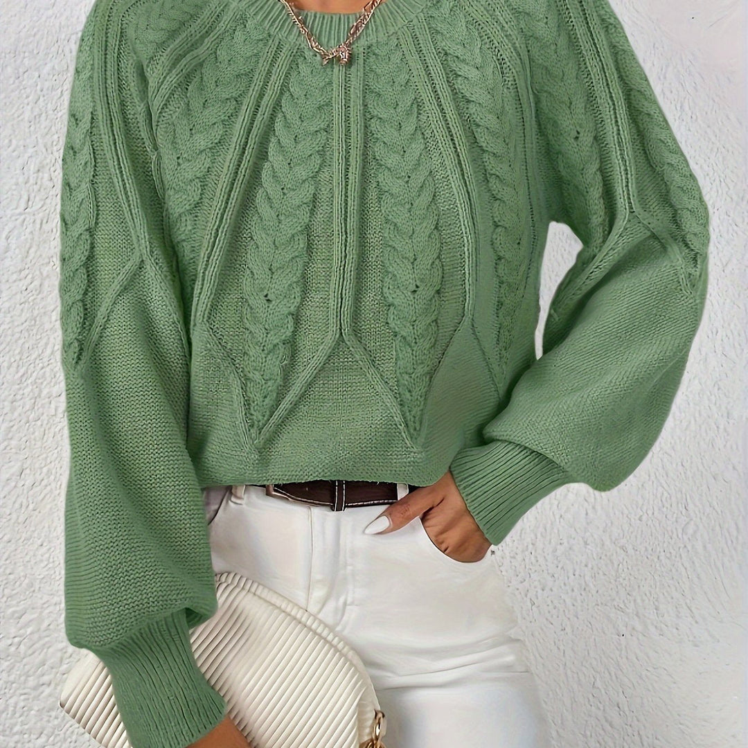 Cassidy | Cable-Knit Round-Neck Sweater