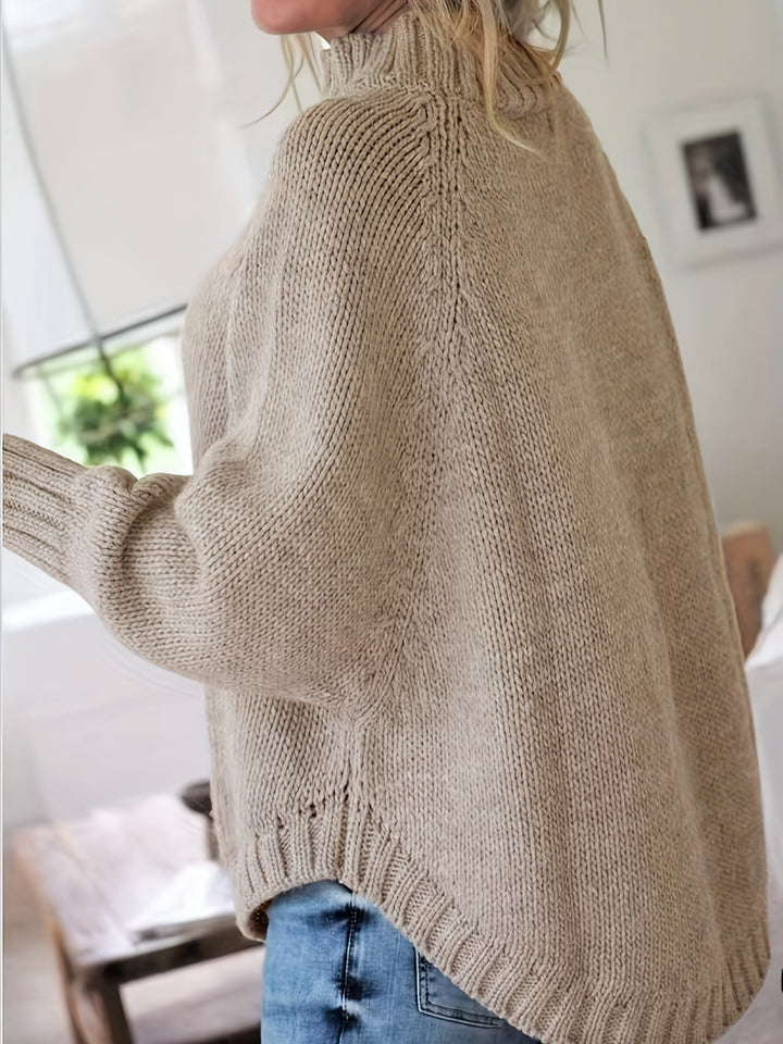 Corinne | Cozy High-Neck Cable-Knit Sweater