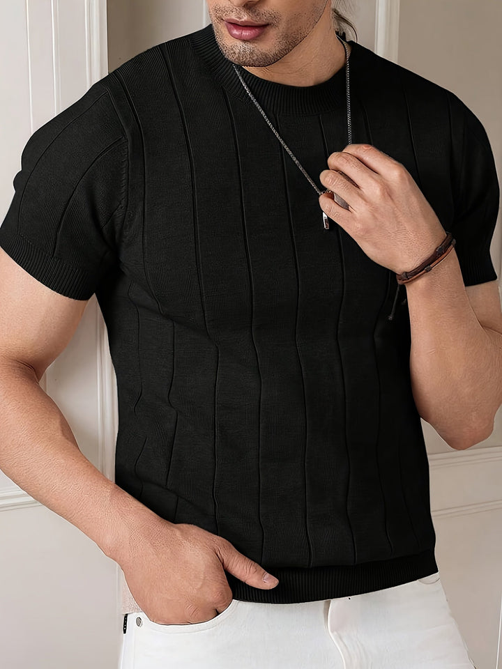 Trevor | Ribbed Short-Sleeve Knit Top