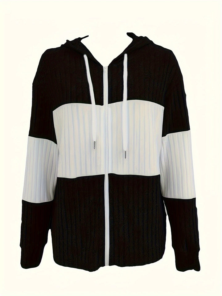 Shannon | Cozy Color-Block Zip-Up Hoodie