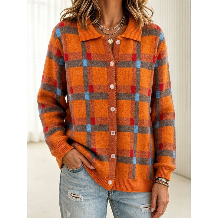 Rosalind | Classic Plaid Button Cardigan