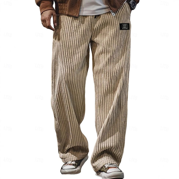 Bryson | Relaxed Ribbed Wide-Leg Pants