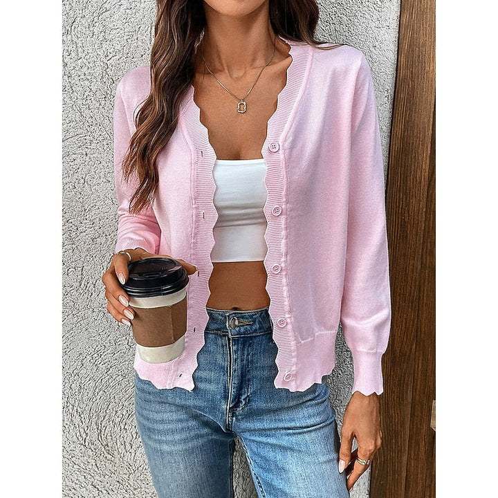 Camilla | Scalloped Button-Front Cardigan