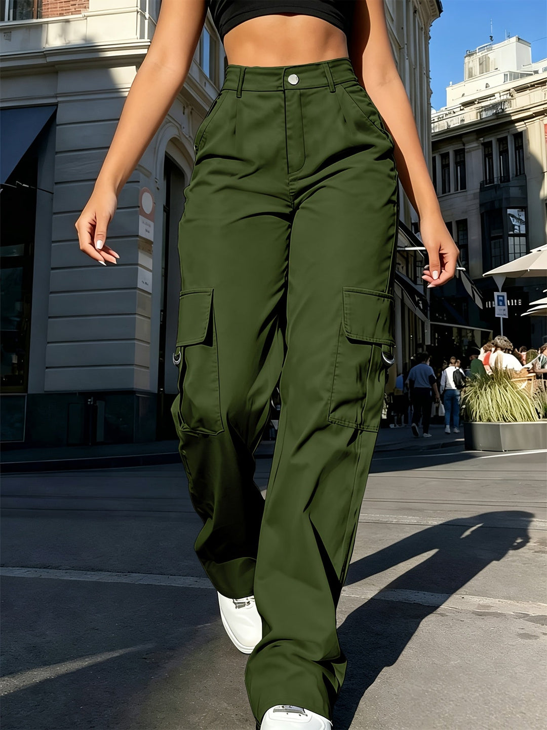 Bonnie | High-Waisted Wide-Leg Cargo Pants