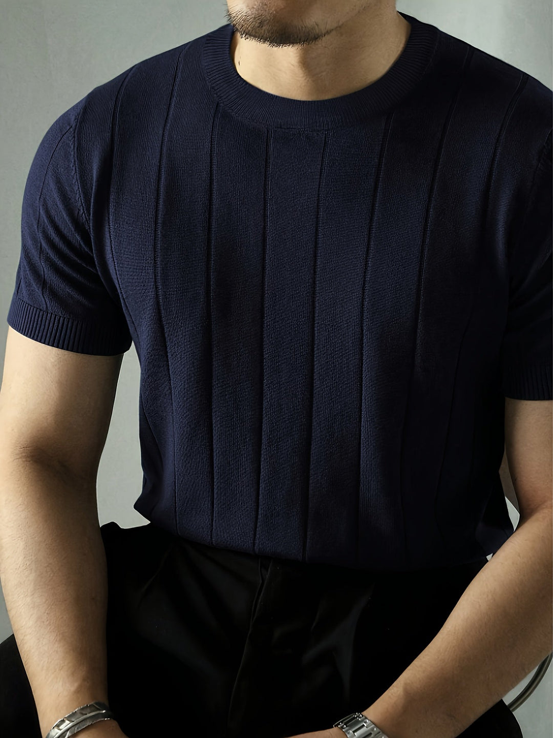 Trevor | Ribbed Short-Sleeve Knit Top