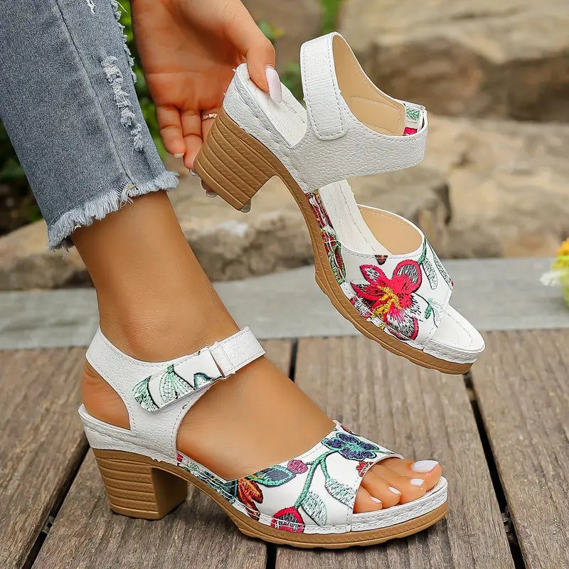 Exmouth | Floral High-heel Sandals