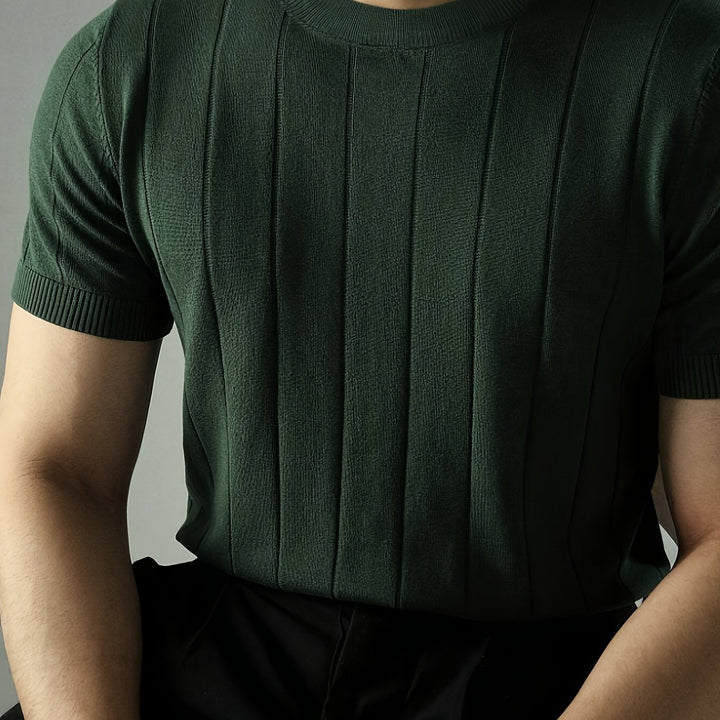 Trevor | Ribbed Short-Sleeve Knit Top