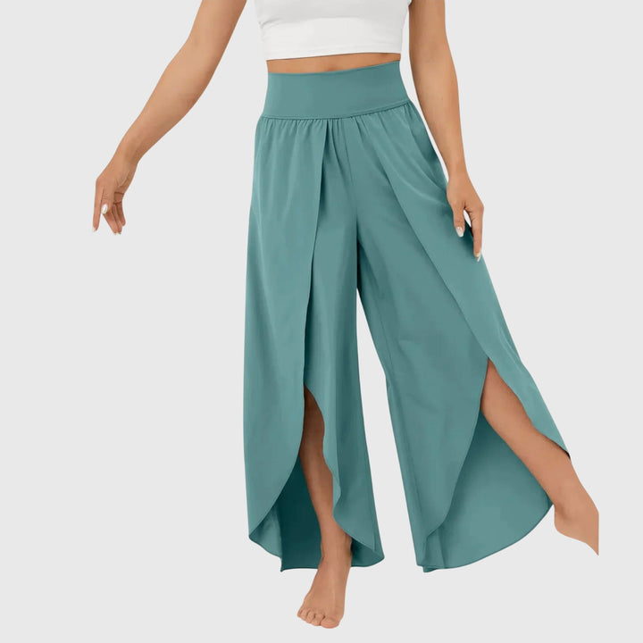 Delphina | Flowing Wide-Leg Split Pants