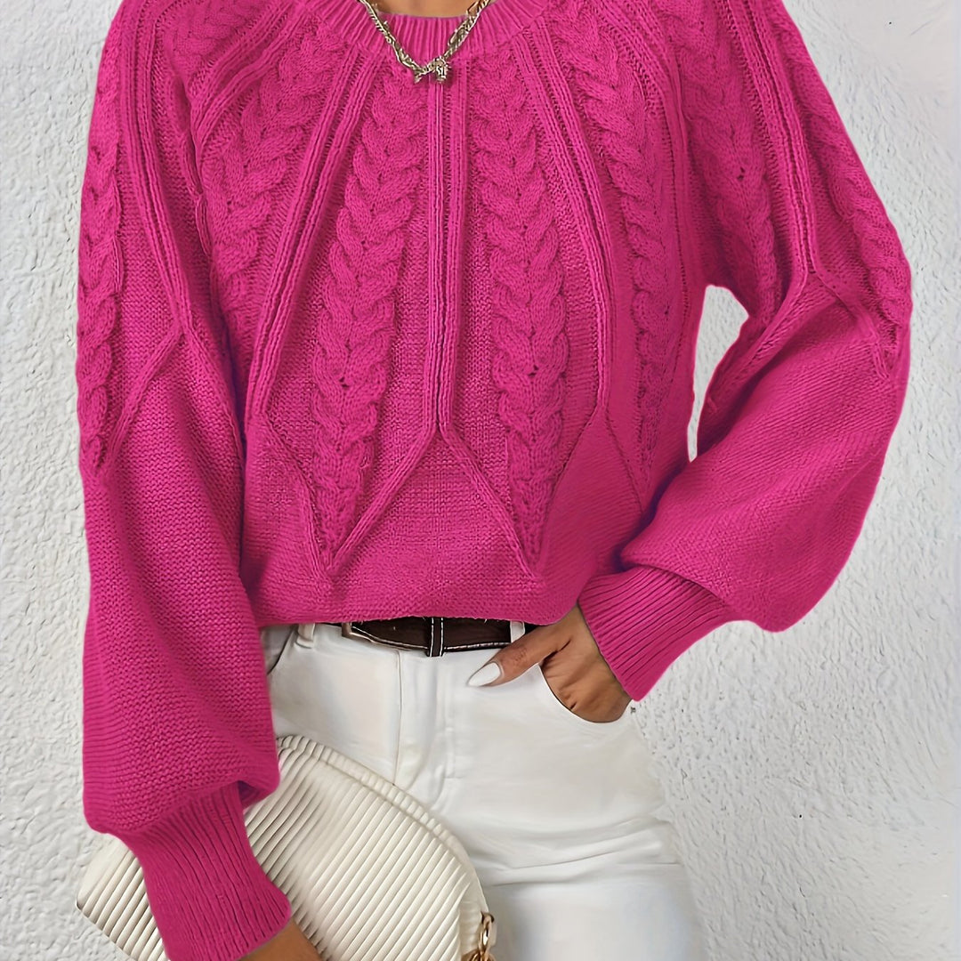 Cassidy | Cable-Knit Round-Neck Sweater