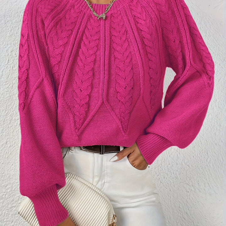 Cassidy | Cable-Knit Round-Neck Sweater