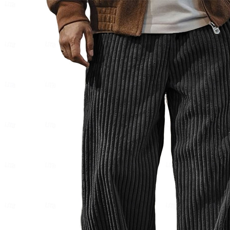Bryson | Relaxed Ribbed Wide-Leg Pants