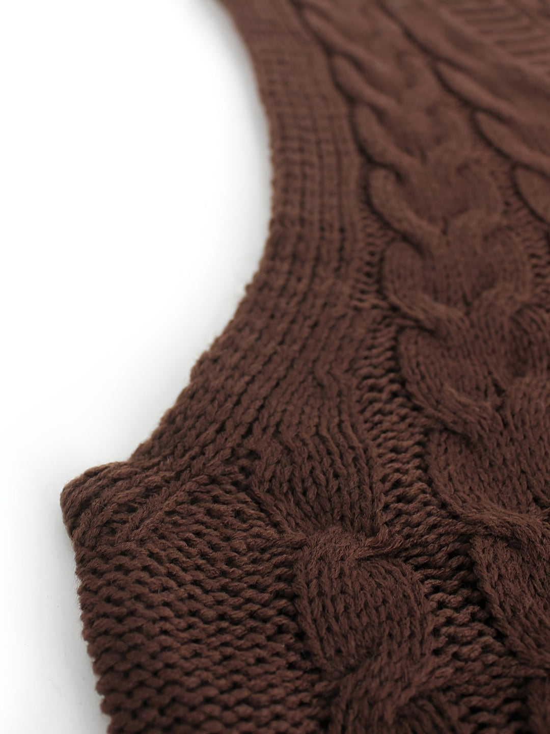 Cora | Cozy Cable-Knit V-Neck Sweater Vest