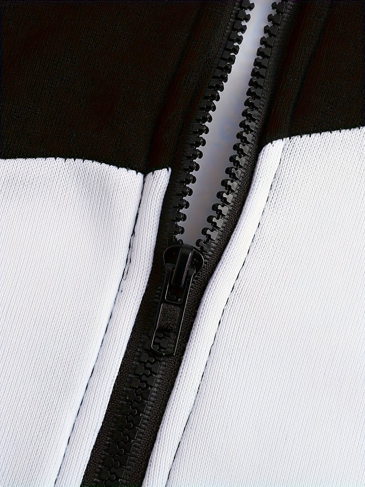Bryce | Color Block Zip-Up Hooded Jacket
