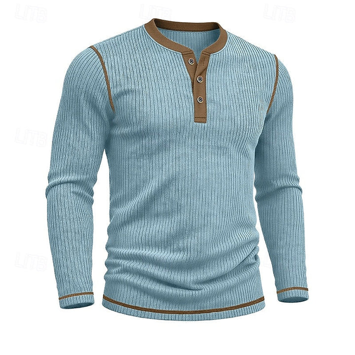 Jared | Ribbed Henley Shirt
