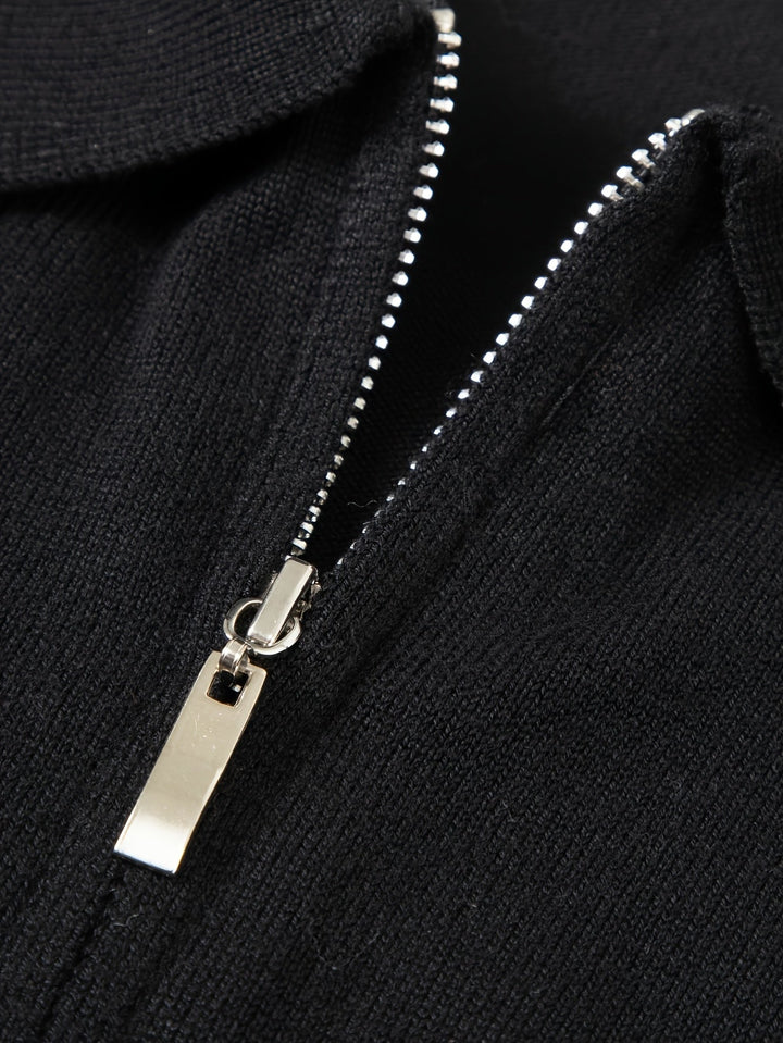 Donovan | Refined Quarter-Zip Polo Sweater