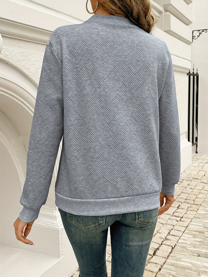 Nadine | Asymmetrical Button-Neck Sweater
