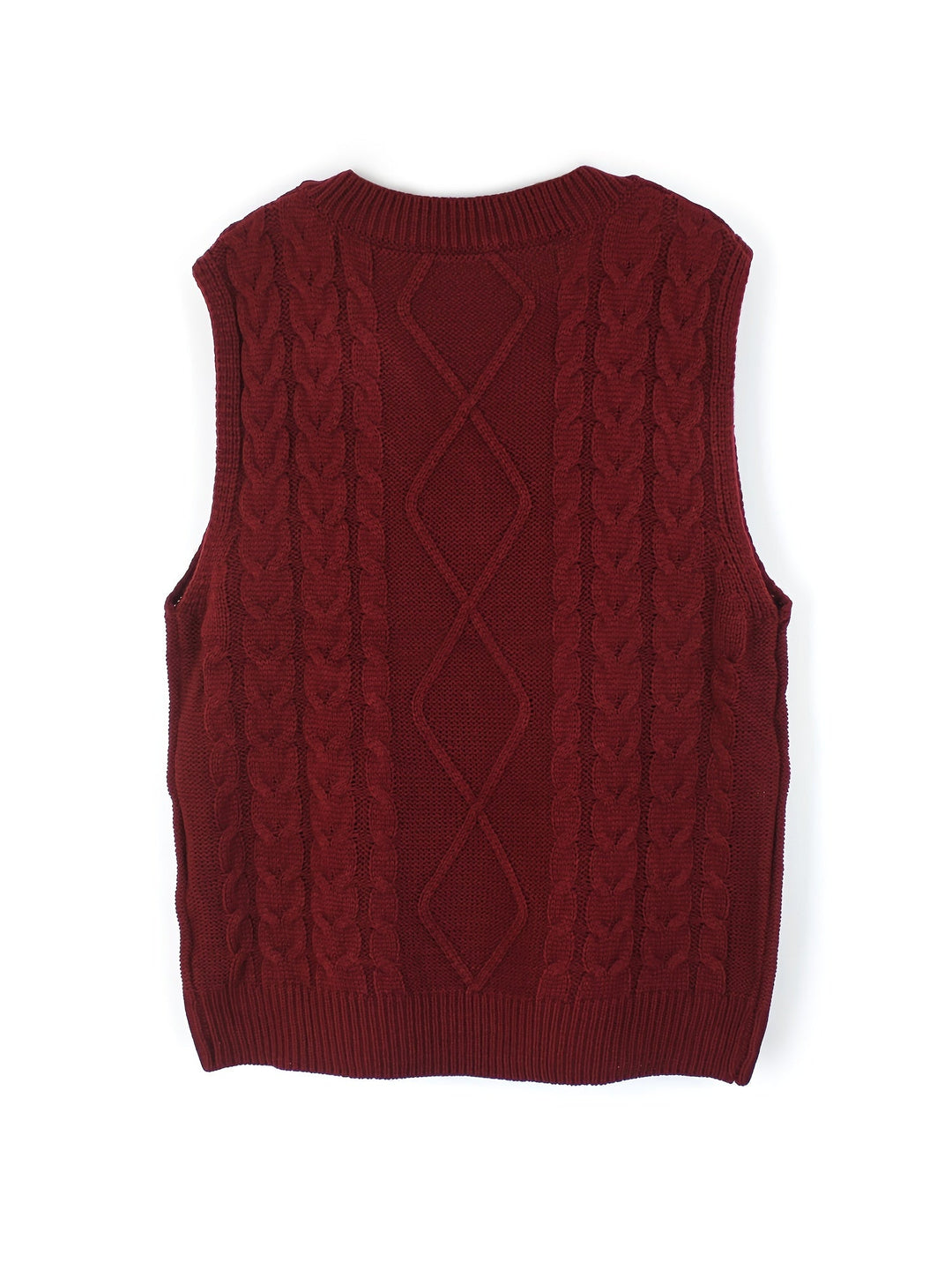 Cora | Cozy Cable-Knit V-Neck Sweater Vest