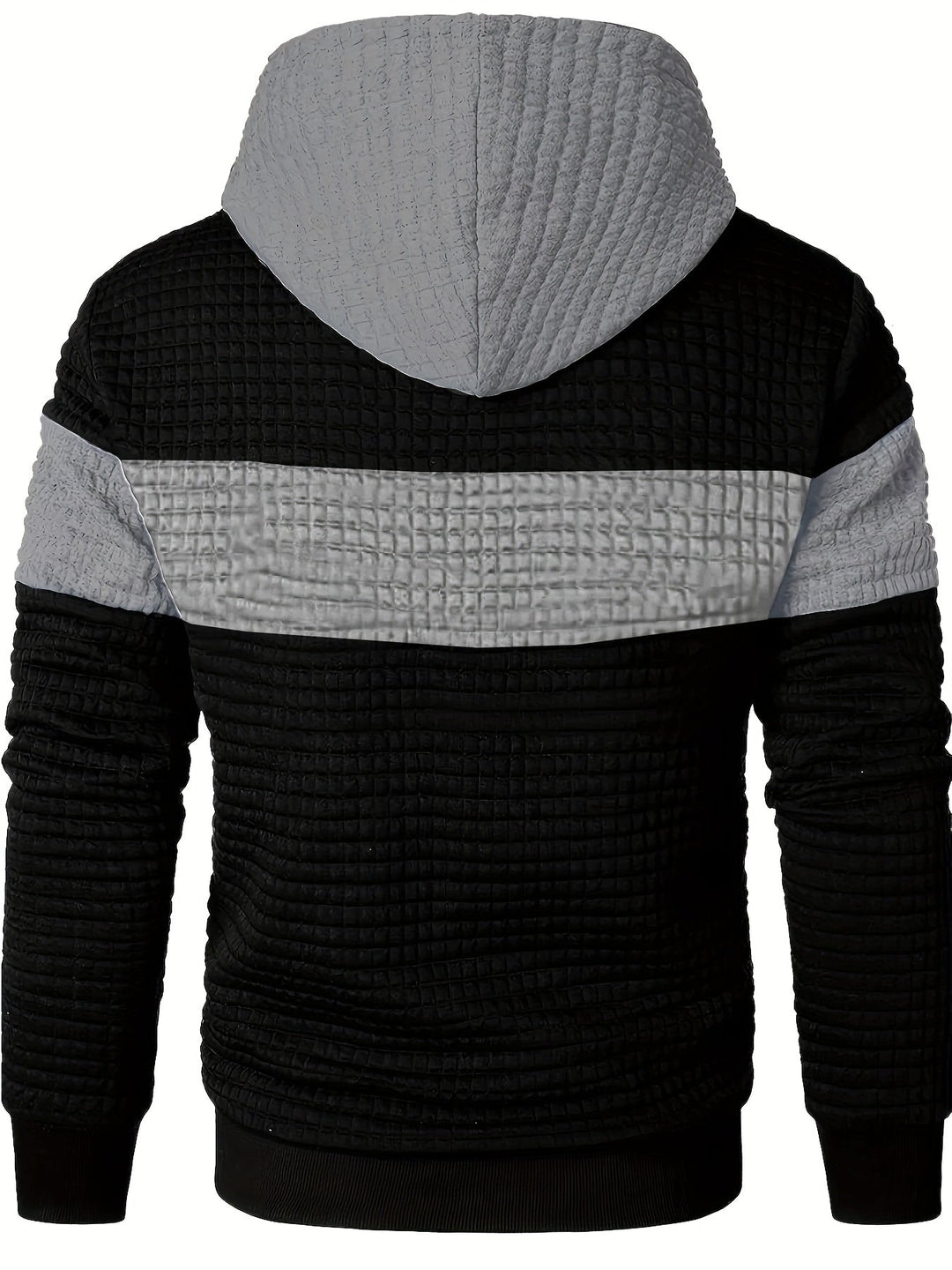 Hayes | Textured Colour-Block Hoodie