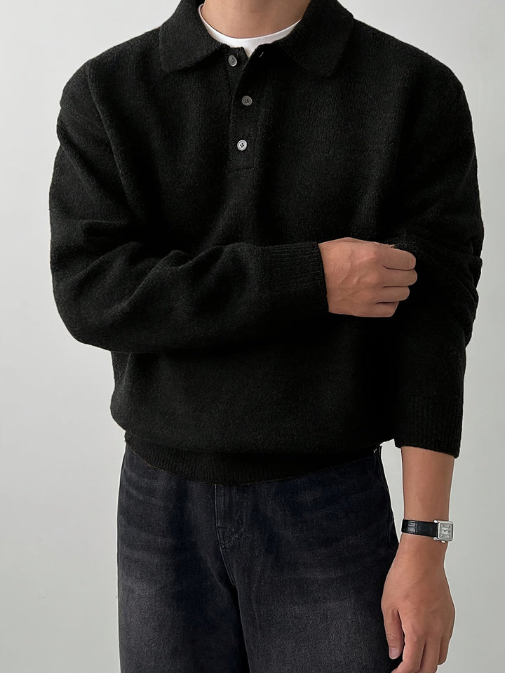 Landon | Refined Polo Collar Sweater