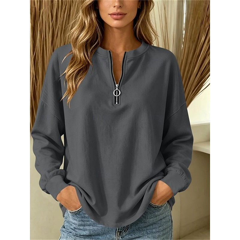 Camille | Relaxed Quarter-Zip Top