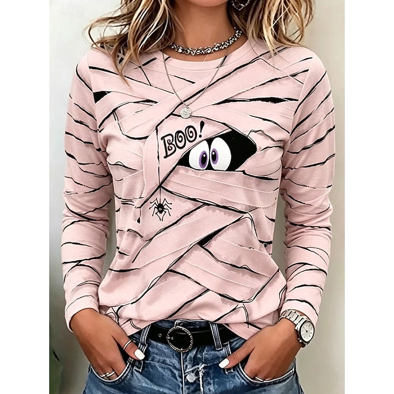 Bonnie | Halloween Print Long Sleeve Top
