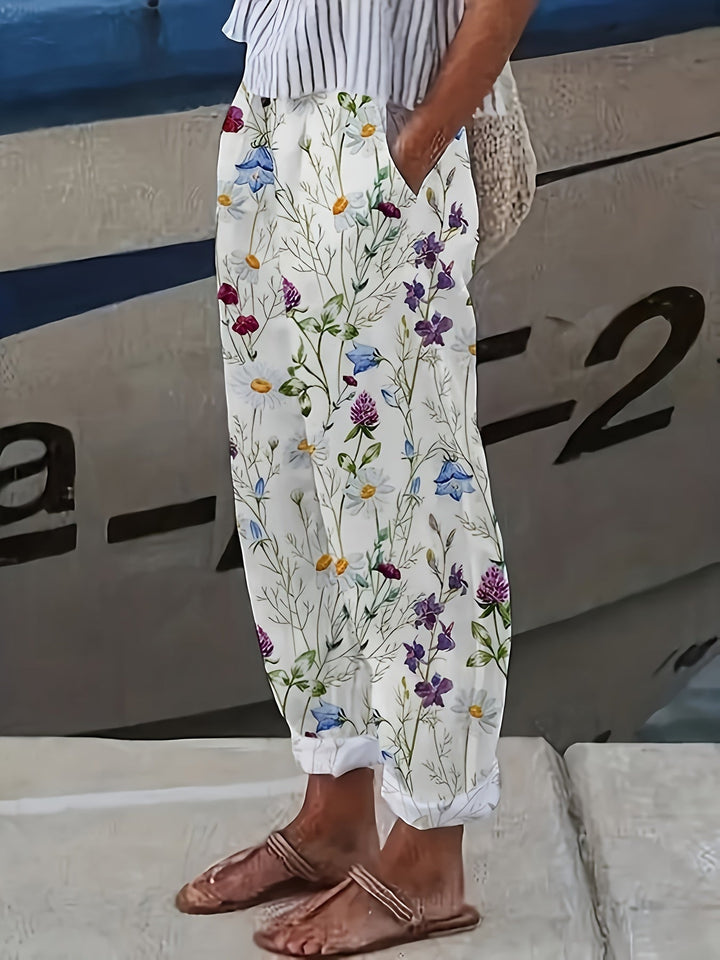 Cecilia | Wildflower Print Tapered Pants