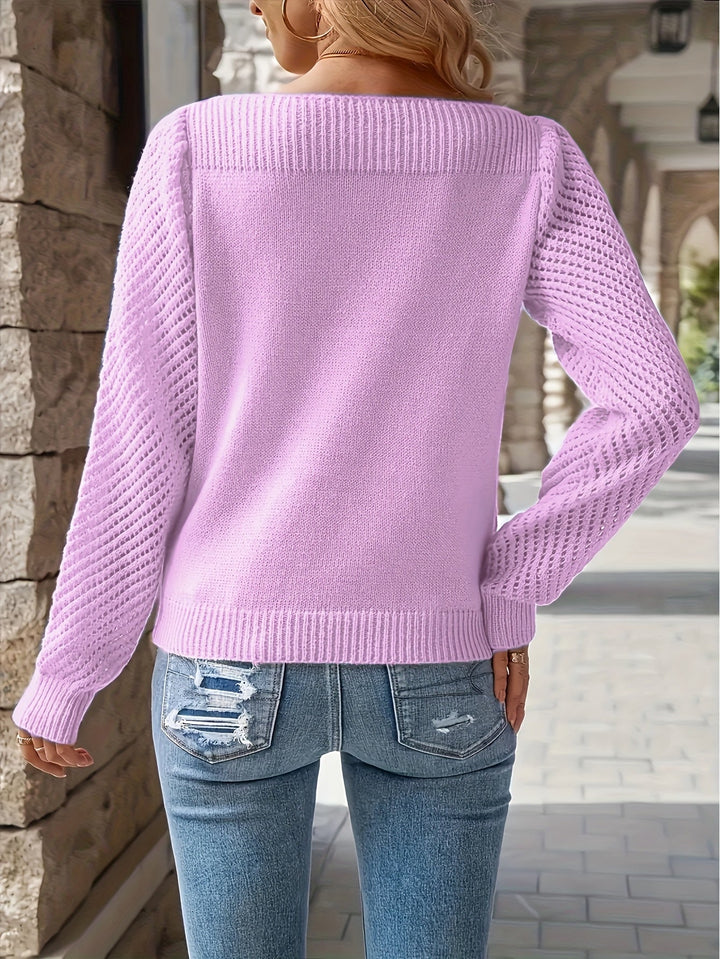Maisie | Openwork Sleeve Sweater