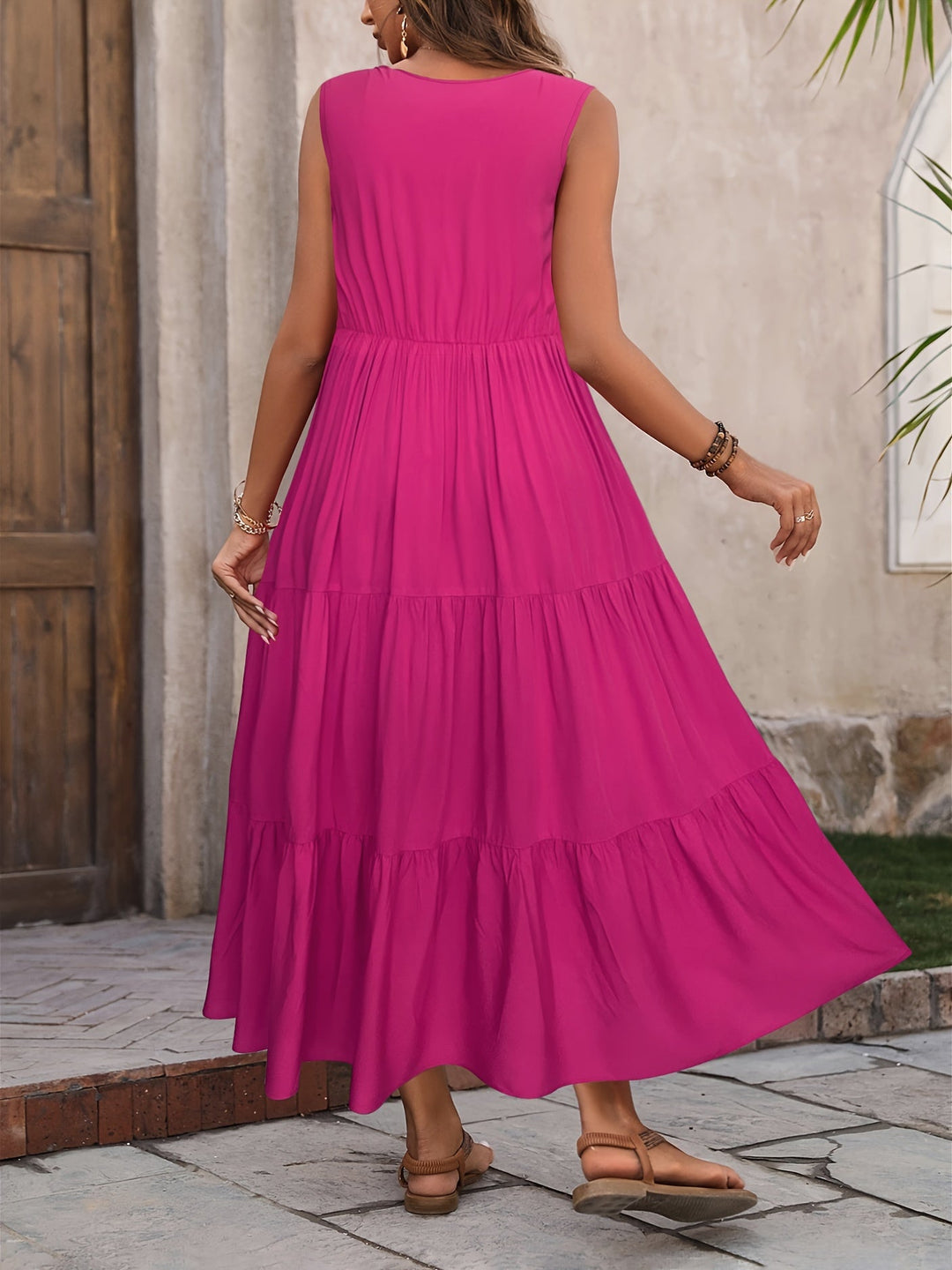 Rosalyn | Tiered Sleeveless Maxi Dress